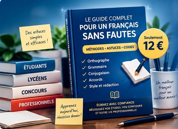 Ebook pour apprendre le français et réduire les fautes d’orthographe